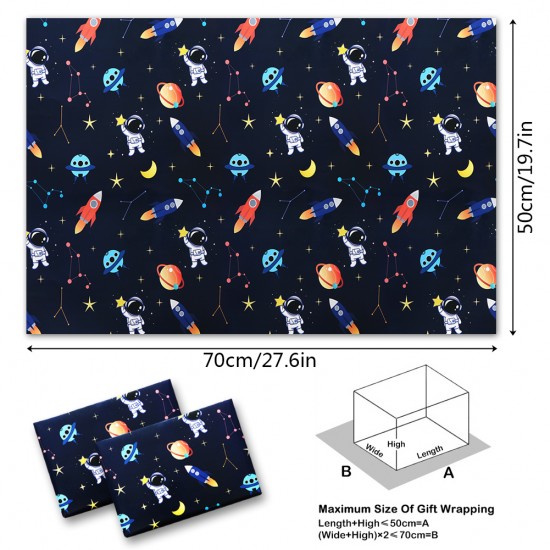 Outer Space Design: This space theme wrapping paper set comes with space theme patterns like Astronaut Spaceship Rocket Alien Planets Stars Galactic Solar System Galaxy on navy blue background, popular and loved by kids boys and girls, definitely brings Outer Space Design: This space theme wrapping paper set comes with space theme patterns like Astronaut Spaceship Rocket Alien Planets Stars Galactic Solar System Galaxy on navy blue background, popular and loved by kids boys and girls, definitely brings