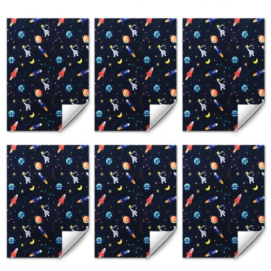 Outer Space Design: This space theme wrapping paper set comes with space theme patterns like Astronaut Spaceship Rocket Alien Planets Stars Galactic Solar System Galaxy on navy blue background, popular and loved by kids boys and girls, definitely brings Outer Space Design: This space theme wrapping paper set comes with space theme patterns like Astronaut Spaceship Rocket Alien Planets Stars Galactic Solar System Galaxy on navy blue background, popular and loved by kids boys and girls, definitely brings