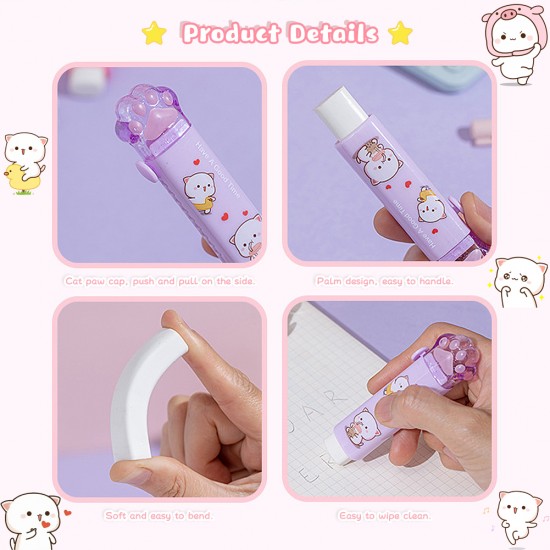 Package Includes: You will get 4 pieces of cat paw shaped erasers.Sufficient quantity and designs can meet your various demands Package Includes: You will get 4 pieces of cat paw shaped erasers.Sufficient quantity and designs can meet your various demands